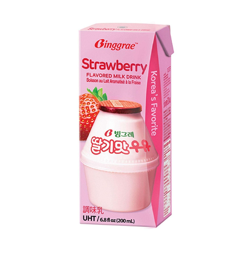 BINGGRAE LECHE SABOR FRESA 200ML