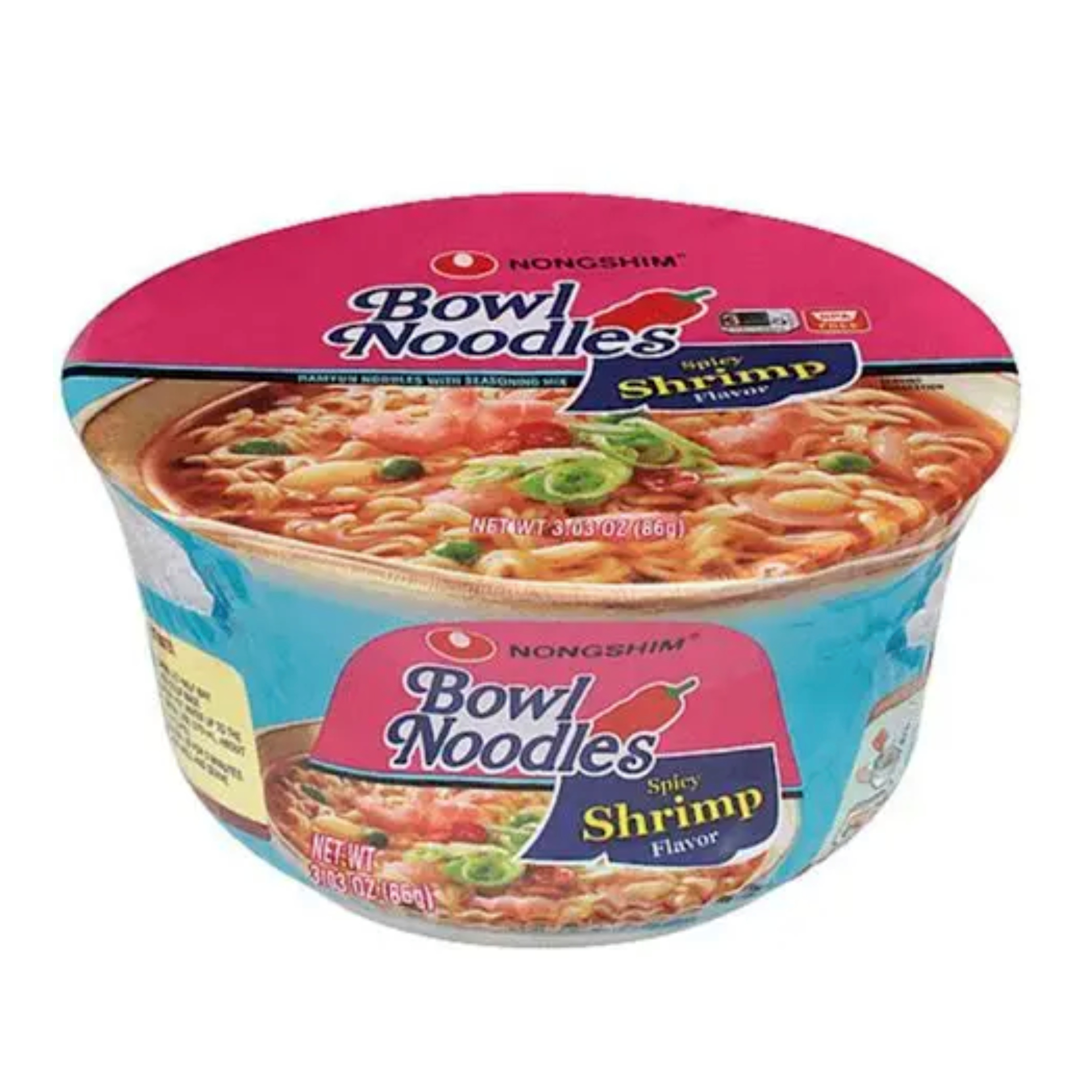 NONGSHIM BOWL SPICY SHRIMP RAMEN CAMARON PICANTE 38g
